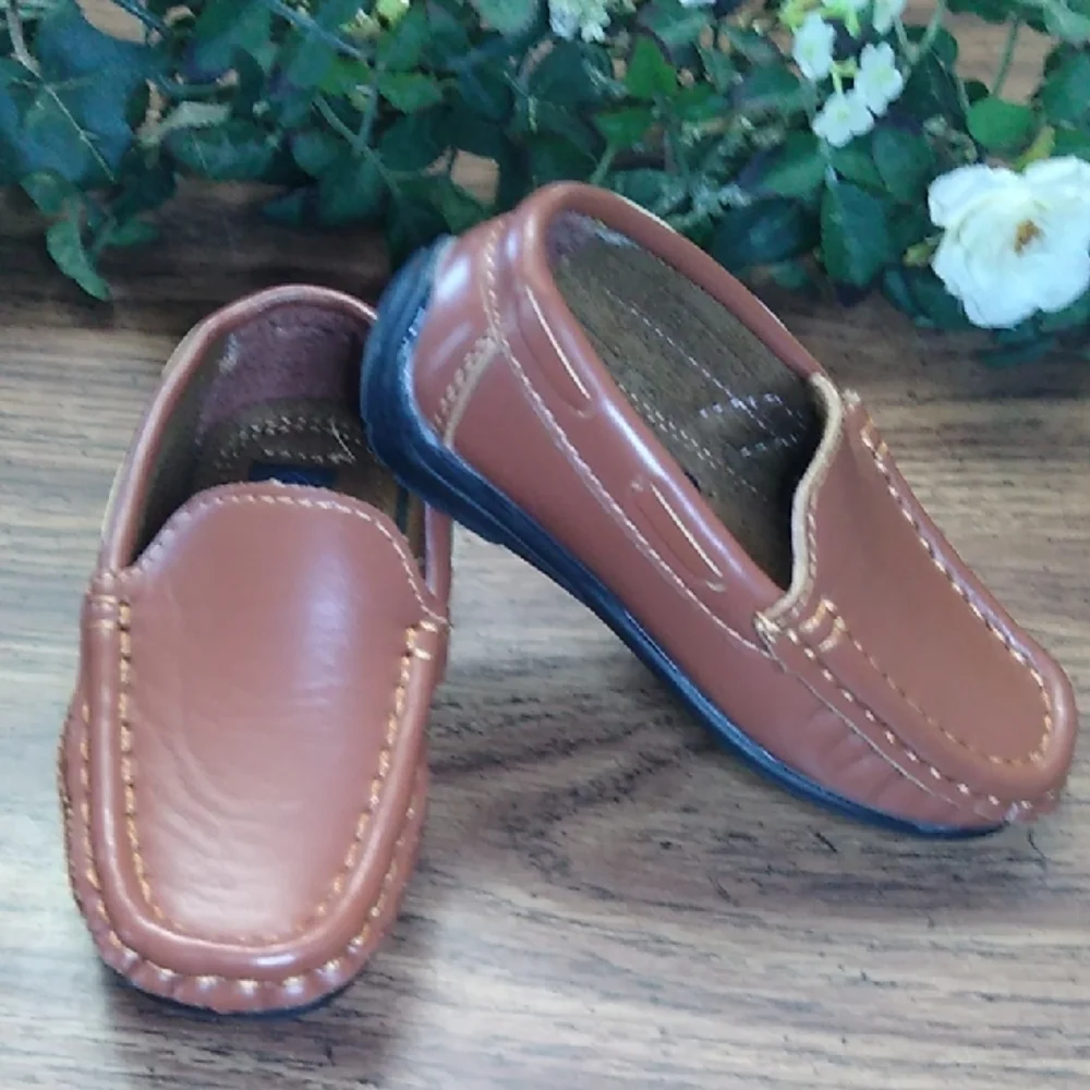 Classic Brown Kids Loafers